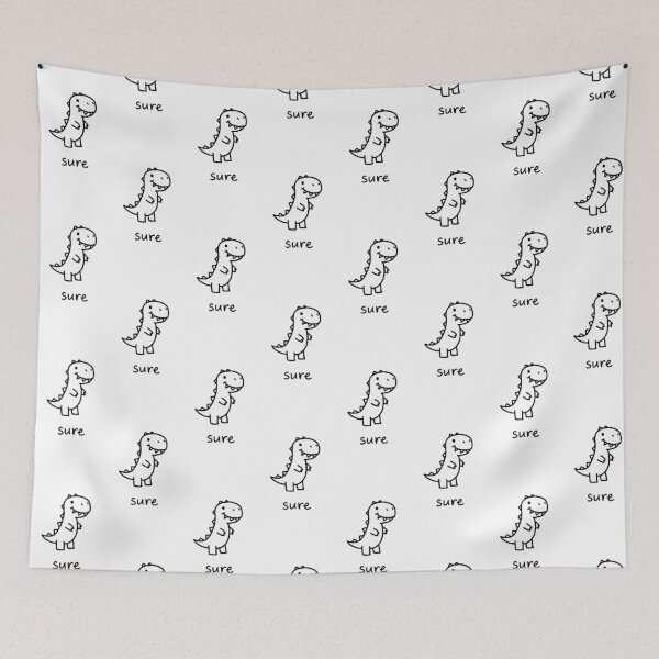 Item preview, Cute Dinosaur “Sure” Reaction Meme designed and sold by PreeCha Art & Co..