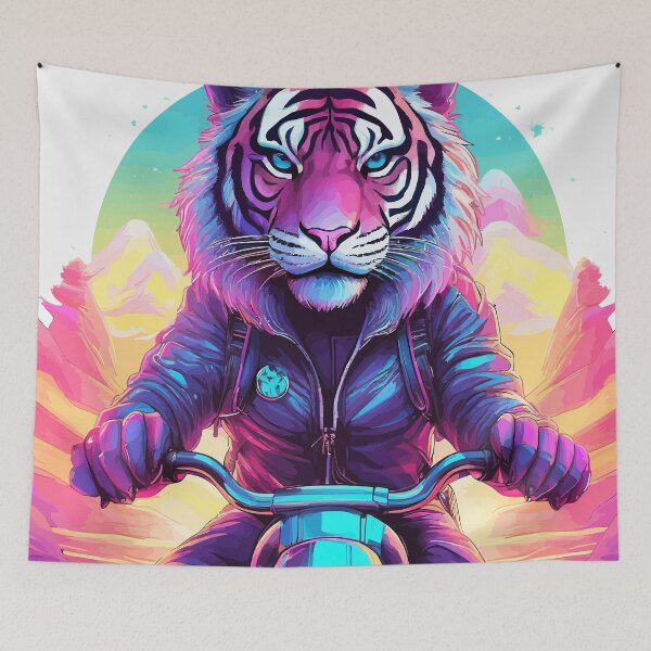 Item preview, The Chillwave Tiger Ride designed and sold by bb-15artstudio.
