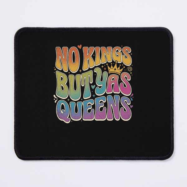 Item preview, NO KINGS BUT YAS QUEENS Retro Groovy Empowerment designed and sold by snowry.