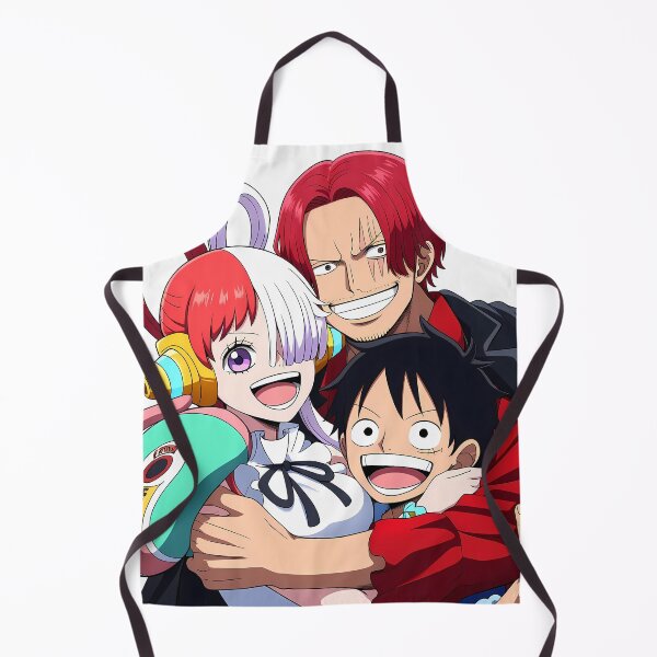 Item preview, Shanks One Piece Playful Selfie Smile With Uta And Luffy designed and sold by Williamhallano.