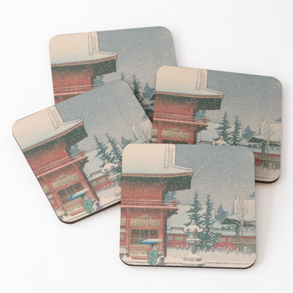 Item preview, Snow at Zojoji Temple Tokyo - Kawase Hasui Shin-hanga designed and sold by vekotpu.