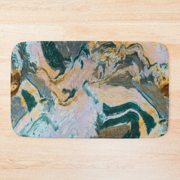 Artikelvorschau, Modern Acrylic Pour Teal Gold Blush Pink Abstract entworfen und verkauft von L&L.