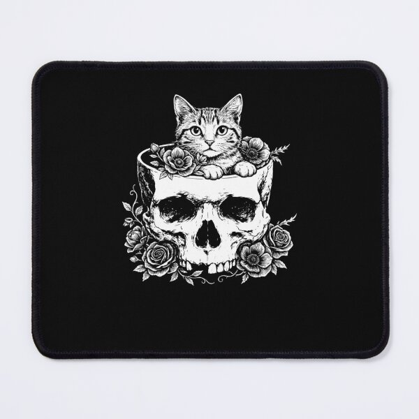 Item preview, Cat in Skull If I Fits I Sits Cat Meme designed and sold by charoen-design.
