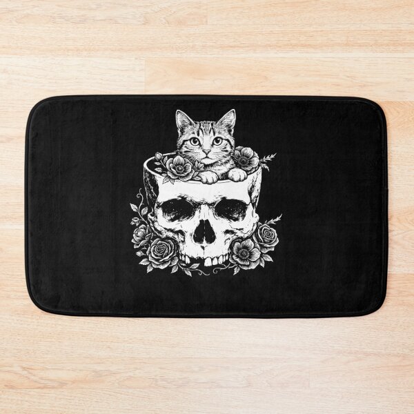 Item preview, Cat in Skull If I Fits I Sits Cat Meme designed and sold by charoen-design.