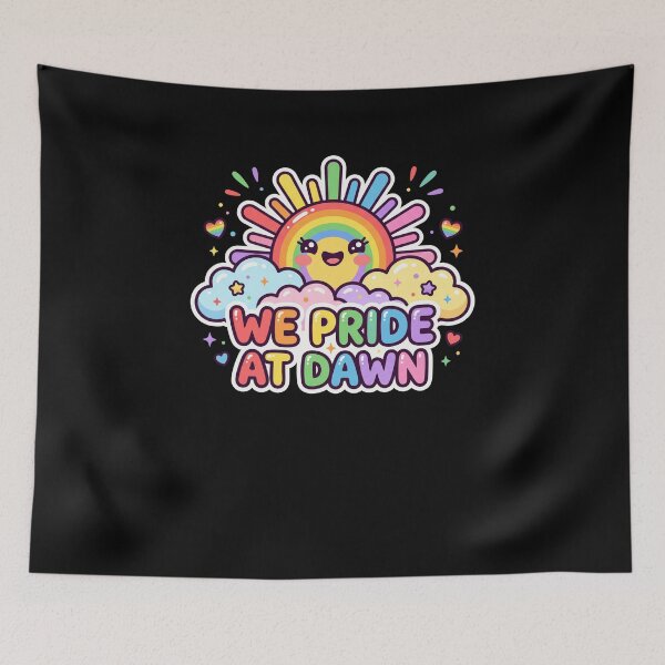 Item preview, WE PRIDE AT DAWN Cute Rainbow Sun LGBTQ+ Design designed and sold by snowry.