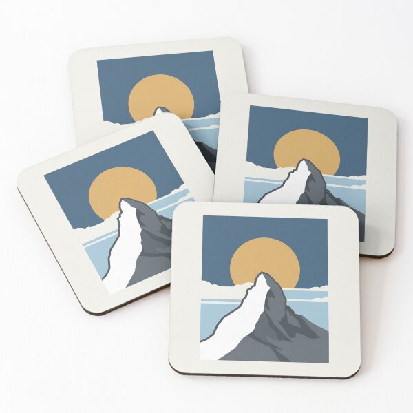 Item preview, Vintage World Peak Mountain Minimalist Alpine Poster designed and sold by DuckOddity.