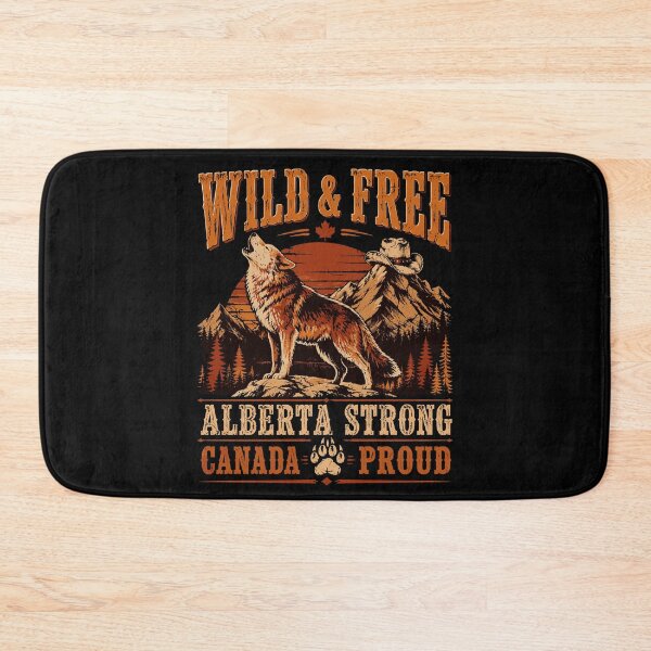 Item preview, Wild and Free Alberta Strong Canada Proud Wolf designed and sold by JasKei-Designs.
