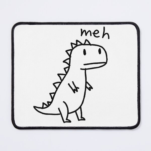 Item preview, Minimal Dinosaur “Meh” Mood Meme designed and sold by PreeCha Art & Co..