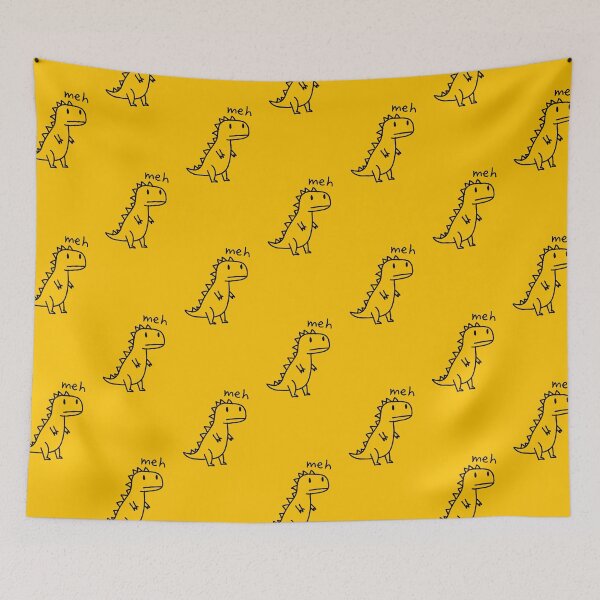 Item preview, Minimal Dinosaur “Meh” Mood Meme designed and sold by PreeCha Art & Co..