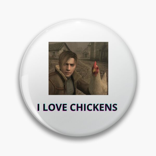 Item preview, I LOVE CHICKENS - RESIDENT EVIL LEON  designed and sold by Pochi Store.