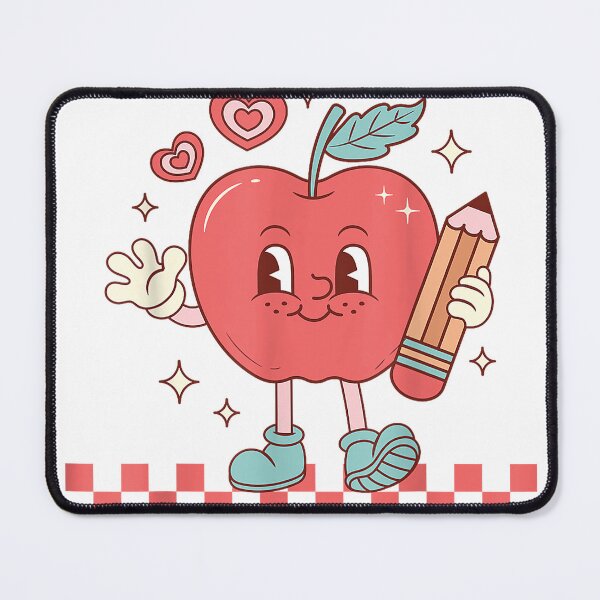 Item preview, Cute Retro Checkered Apple with Face Teacher Pencil Trendy T-Shirt designed and sold by rawr00.