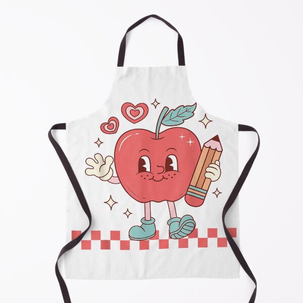 Item preview, Cute Retro Checkered Apple with Face Teacher Pencil Trendy T-Shirt designed and sold by rawr00.