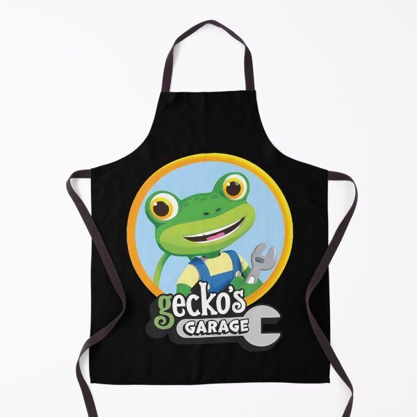 Item preview, Smiling Green Lizard Character Wearing Yellow Mechanics designed and sold by Designerpop.
