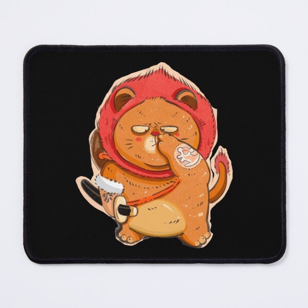Item preview, Cute Lion Samurai Warrior Cartoon Art designed and sold by Vekonn.