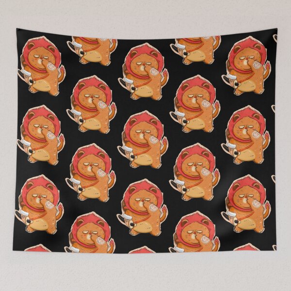 Item preview, Cute Lion Samurai Warrior Cartoon Art designed and sold by Vekonn.