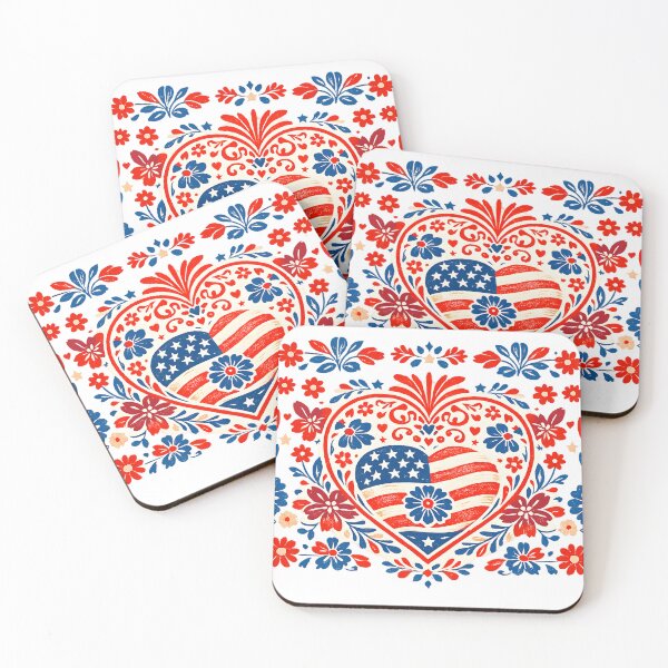 Item preview, Patriotic Heart Folk Art designed and sold by RexNoise.
