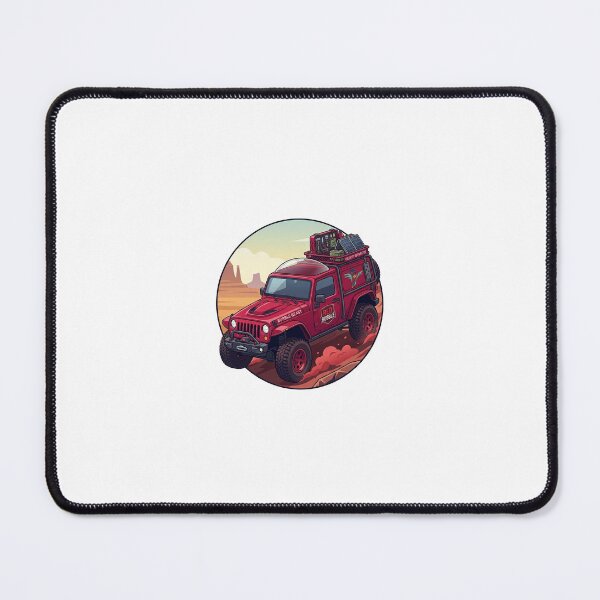 Artikelvorschau, Red Off-Road 4x4 Jeep Bubble Beast & Roadrunner Desert Adventure entworfen und verkauft von MottotoTech.