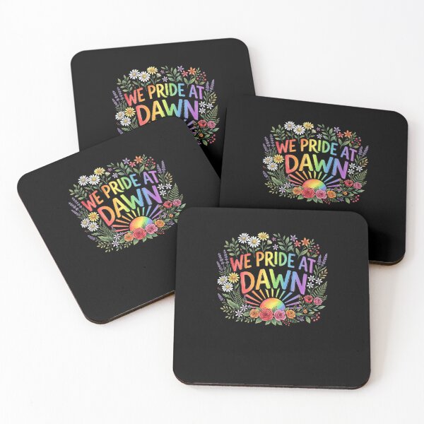 Item preview, WE PRIDE AT DAWN Rainbow Floral Sunrise Design designed and sold by snowry.