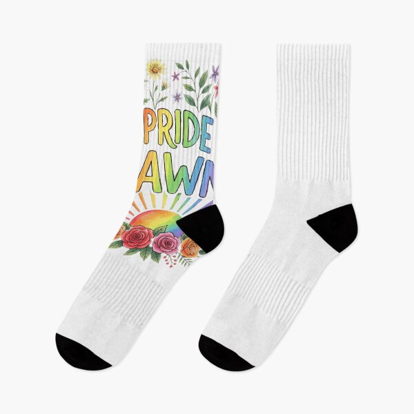 Item preview, WE PRIDE AT DAWN Rainbow Floral Sunrise Design designed and sold by snowry.