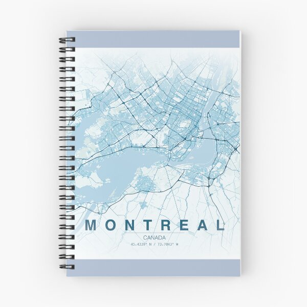 Item preview, Montréal, Ontario, Canada map illustration designed and sold by Roxane Bay.