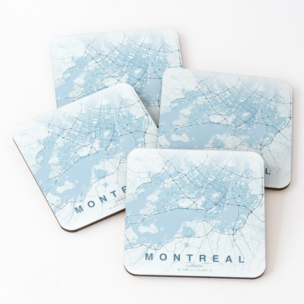 Item preview, Montréal, Ontario, Canada map illustration designed and sold by Roxane Bay.