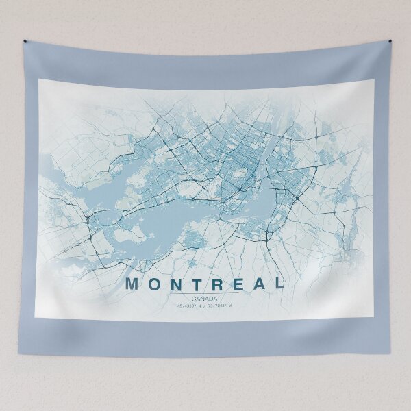 Item preview, Montréal, Ontario, Canada map illustration designed and sold by Roxane Bay.