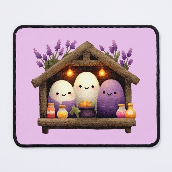 Item preview, Cozy Magical Friends in Lavender Wooden Cabin designed and sold by colorful-white.
