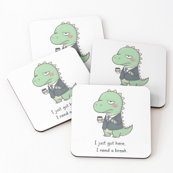 Item preview, Funny Dinosaur Meme Shirt - I Need a Break - Relatable Work Humor designed and sold by PreeCha Art & Co..