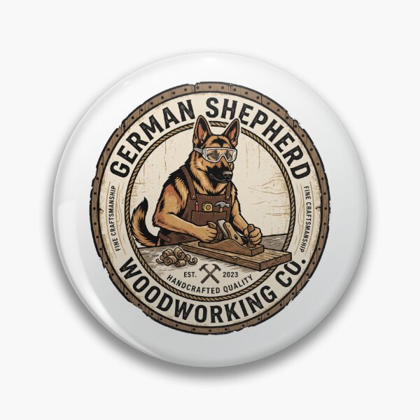 Item preview, German Shepherd Woodworking Co Carpenter Handyman Dog designed and sold by PictoVibe.
