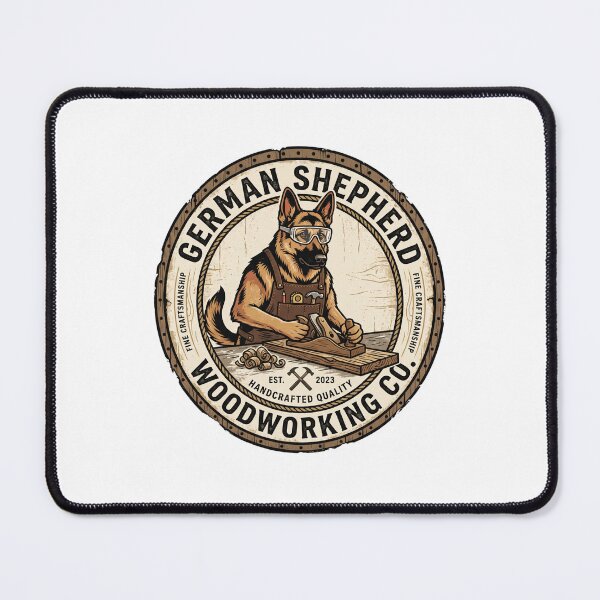 Item preview, German Shepherd Woodworking Co Carpenter Handyman Dog designed and sold by PictoVibe.