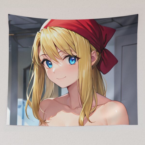 Item preview, Winry Rockbell Fullmetal Alchemist Red Bandana Smile Portrait designed and sold by B5fivemerch.
