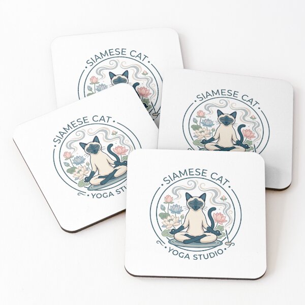 Item preview, Siamese Cat Yoga Studio Meditation Lotus Pose designed and sold by PictoVibe.