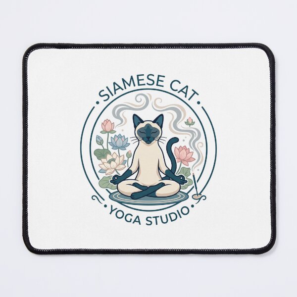 Item preview, Siamese Cat Yoga Studio Meditation Lotus Pose designed and sold by PictoVibe.