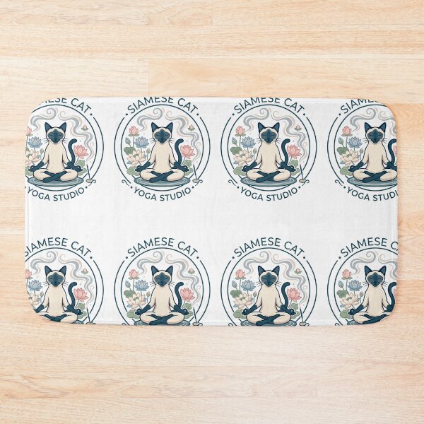 Item preview, Siamese Cat Yoga Studio Meditation Lotus Pose designed and sold by PictoVibe.