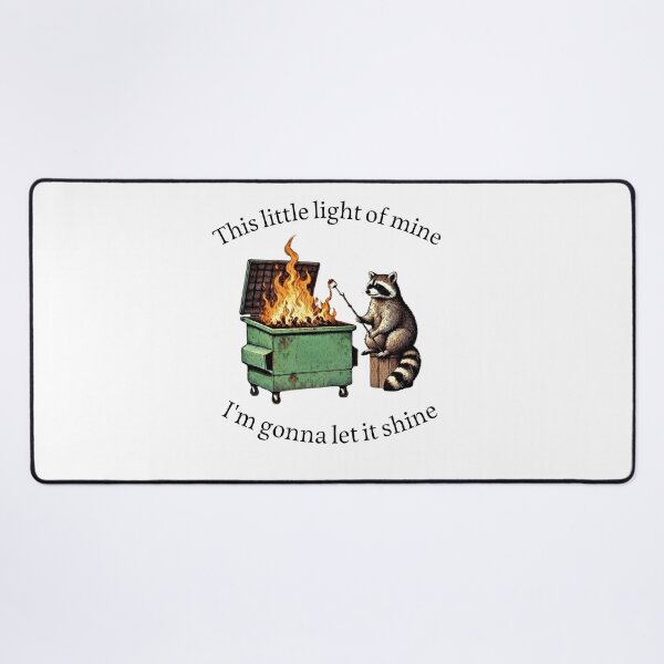 Item preview, Dumpster Fire Raccoon Roasting Marshmallows - Trash Panda Meme designed and sold by Samy--show.