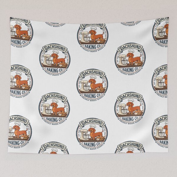 Item preview, Dachshund Baking Co Pastry Chef Bakery Croissant designed and sold by PictoVibe.