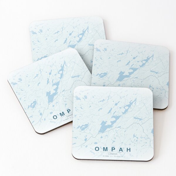 Item preview, Ompah, Ontario, Canada map illustration designed and sold by Roxane Bay.