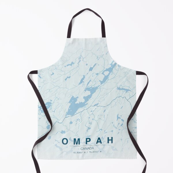 Item preview, Ompah, Ontario, Canada map illustration designed and sold by Roxane Bay.