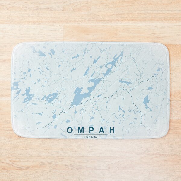 Item preview, Ompah, Ontario, Canada map illustration designed and sold by Roxane Bay.