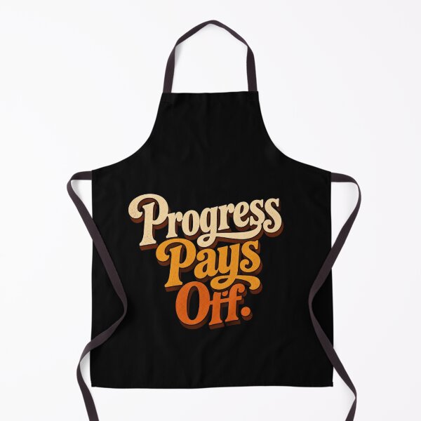 Item preview, Progress Pays Off. | Retro Motivational Typography Design designed and sold by Irene Catchmind.