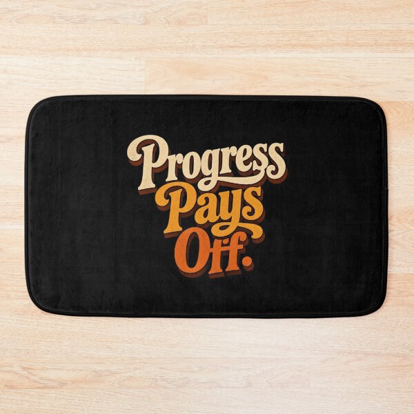 Item preview, Progress Pays Off. | Retro Motivational Typography Design designed and sold by Irene Catchmind.