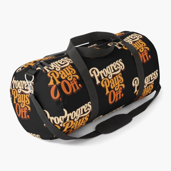 Item preview, Progress Pays Off. | Retro Motivational Typography Design designed and sold by Irene Catchmind.