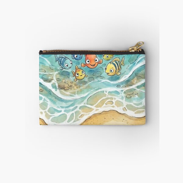 Item preview, Happy Little Fish Watercolor Beach Shore Art designed and sold by Trevor Cutler.
