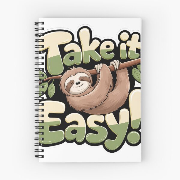 Item preview, Take It Easy Sloth Sticker | Cute Chill Aesthetic Sloth Design designed and sold by Bysma.