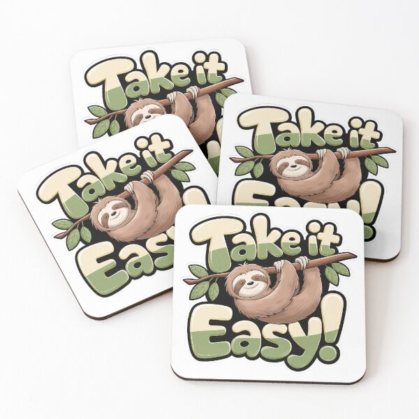 Item preview, Take It Easy Sloth Sticker | Cute Chill Aesthetic Sloth Design designed and sold by Bysma.