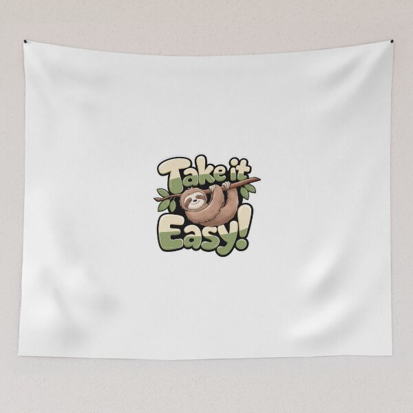 Item preview, Take It Easy Sloth Sticker | Cute Chill Aesthetic Sloth Design designed and sold by Bysma.