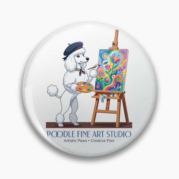 Item preview, Poodle Fine Art Studio Painter Canvas Palette Dog designed and sold by PictoVibe.