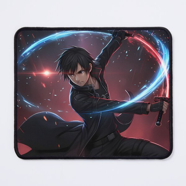 Item preview, Kirito Sword Art Online Neon Arc Heroic Motion designed and sold by B5fivemerch.