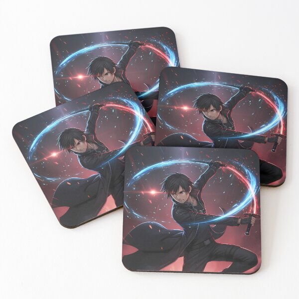 Item preview, Kirito Sword Art Online Neon Arc Heroic Motion designed and sold by B5fivemerch.