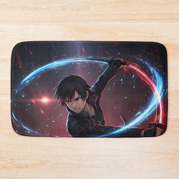 Item preview, Kirito Sword Art Online Neon Arc Heroic Motion designed and sold by B5fivemerch.